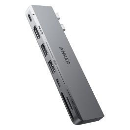 Anker 547 Hub USB-C, 7-en-1 Escritorio con HDMI 5K (5120x2880), 2xUSB-C 3.2 Gen2, 2xUSB-A 3.2 Gen1, Lector SD/MicroSD Precio: 82.5462. SKU: B1EW8SX7EA