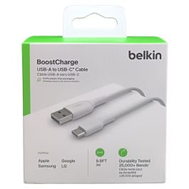 Belkin CAB001BT3MWH Cable USB-A a USB-C 3m Blanco