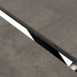 Mesa Extensible Gris-Negro Dm-Metal 120 X 120 X 76 cm