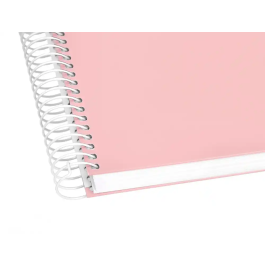Liderpapel Cuaderno Espiral A4 Crafty Tapa Forrada 80 Hojas 90gr Cuadro 4 mm con Margen Color Rosa