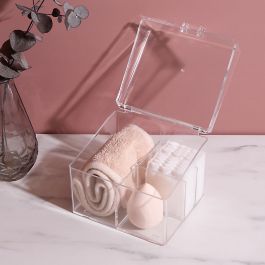 Cosmetic Club Estuche de Maquillaje con Accesorios: 10 Rectángulos Desmaquilladores de Algodón, Esponja y Banda para el Pelo