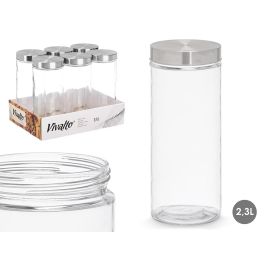 Tarro Vidrio Tapa Acero 2,3L Vivalto 11X27CM (12 Unidades) Precio: 43.49999973. SKU: B1EEJBEDPR