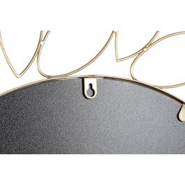 DKD Home Decor Espejo de Pared Cuadrado Glam con Marco de Metal Dorado 80x80 cm y 2 cm de Fondo