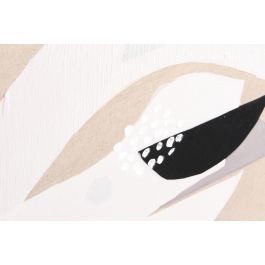 DKD Home Decor Cuadro Moderno Abstracto Beige Terracota Pintado a Mano Lienzo Pino 75.5 x 100 x 3.7 cm (2 Unidades)