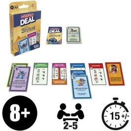 Hasbro HASG2975101 Monopoly Deal Stitch - Juego de Cartas Rápido (15 min) para Niños y Adultos (+8 años)