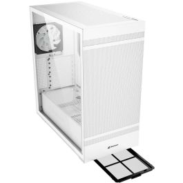 SHARKOON REBEL C50 RGB ATX Full Tower Caja de PC Blanca con Panel de Cristal Templado y 4 Ventiladores RGB
