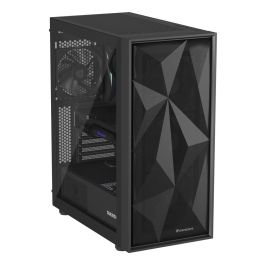 GENESIS 605F Midi Tower Negro PC Juego ATX Micro-ATX Mini-ITX con Ventana de Vidrio Templado y Filtro Anti-polvo