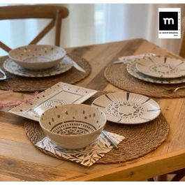 La Mediterranea Plato Llano 26 cm Colección Barroc Monaco Brillo (6 Unidades)