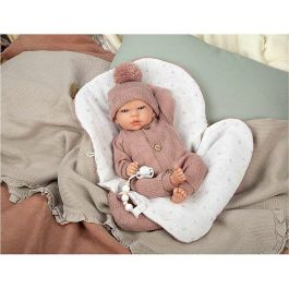 Muñeca reborn arias 40 cm elba rosa c/saco dormir