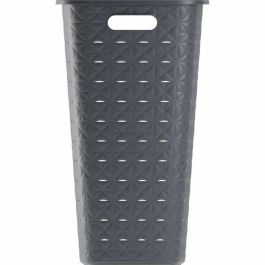 Curver CUR1738847124604 Cesta para la ropa sucia Softex 56L, 70% reciclado, 59 x 43 x 34 cm, Gris