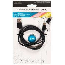 Cable Usb 2 En 1 Micro Usb-T C Be Mix