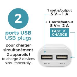 Enchufe 2 Puertos Usb Be Mix ADAPTAdiámetro