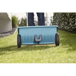 Gardena SpreaderL Esparcidor de Ruedas hasta 400 m², 54 cm ancho, 12.5 L, ajuste ergonómico, Stop-Flow