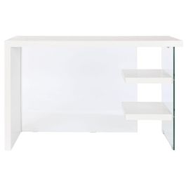 Escritorio DKD Home Decor Blanco Transparente Cristal Madera MDF 120 x 50 x 76 cm Escritorio DKD Home Decor Blanco Transparente Cristal Madera MDF 120 x 50 x 76 cm