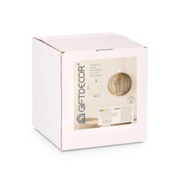 Lampara Techo Esfera Cuerda Giftdecor 28X29CM (4 Unidades) Lampara Techo Esfera Cuerda Giftdecor 28X29CM (4 Unidades)
