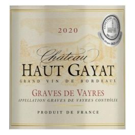 Château Haut Gayat 2018 Graves de Vayres - Vino tinto de Burdeos