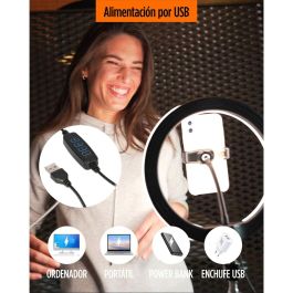 Aro de Luz para Selfie KSIX 10W Aro de Luz para Selfie KSIX 10W