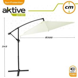 Parasol Aktive Crema 300 cm 4,2 cm Aluminio Parasol Aktive Crema 300 cm 4,2 cm Aluminio