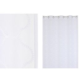 Cortina Basicos DKD Home Decor Blanco 260 x 260 x 140 cm