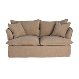 Sofá 2 Plazas Beige Oscuro Tejido 181 X 103 X 72 cm