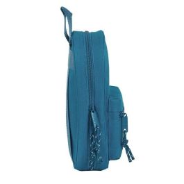 Safta Plumier Mochila Blackfit8 Egeo con 4 Compartimentos Llenos, Azul, Poliéster 600D