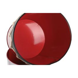 DKD Home Decor Caja de Navidad Decorativa Tradicional de Metal Rojo y Blanco 21x21x20 cm, Set de 2 Piezas para Regalo