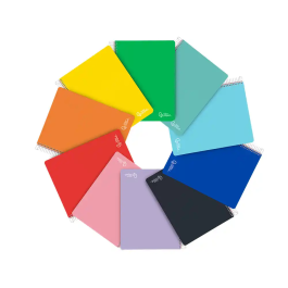 Liderpapel Cuaderno Espiral A5 Micro Witty Tapa Dura 120 Hojas 90gr Cuadro 5mm Colores Surtidos