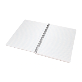 Liderpapel Cuaderno espiral folio pautaguia 80h 75gr cuadro pautado 3mm con margen color violeta