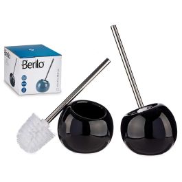 Berilo Escobillero de Cerámica Inclinado Negro 15x33.5x15 cm (6 Unidades)