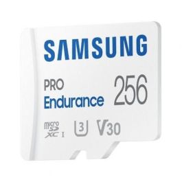 Samsung MB-MJ256KA/EU Tarjeta microSD PRO Endurance 256GB, 100/40 MB/s, U3 V30, 4K, p/ Vigilancia, CCTV y Cámara Coche, Adaptador SD