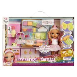 Set de juego rainbow high little dessert. tienda de dulces con kit de pasteleria con una muñeca exclusiva 20,3x29,20x13,46 cm