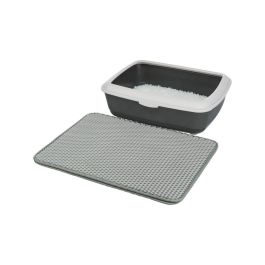 Alfombra para Arenero de Gatos Trixie Gris Goma Eva 40 × 55 cm