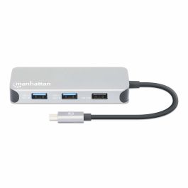 MANHATTAN USB-C 8-en-1 Docking Station con HDMI, RJ45 y 3x USB-A