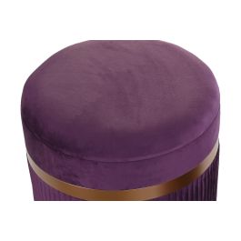 Reposapies Glam DKD Home Decor Purpura Dorado 39 x 49 x 39 cm Set de 2 Reposapies Glam DKD Home Decor Purpura Dorado 39 x 49 x 39 cm Set de 2