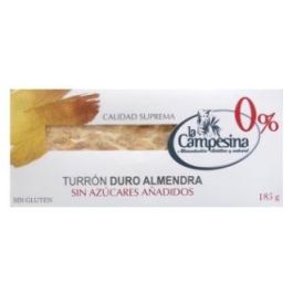 LA CAMPESINA Turrón Duro de Almendra 185g, Sin Azúcar, Sin Gluten Precio: 9.8899999. SKU: B18THEK5WB