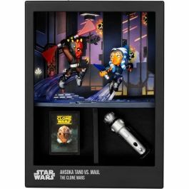 Fandrop FAN0630996920756 Figura Star Wars: Darth Maul vs Ahsoka - Vitrina con Escena de Culto + Mini Póster - 18 cm