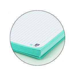 Oxford Recambio Color 1 Din A4+ 80 Hojas 90 gr Cuadro 5 mm 4 Taladros Color Ice Mint