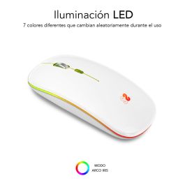 Subblim Led Dual Flat Mouse 1600 Dpi White SUBMO-LDFLAT2