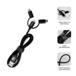 Cargador de Coche USB Universal + Cable USB-C Subblim SUB-CHG-4CC002 Negro 12 W