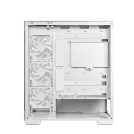 Deepcool CG580 4F WH - Caja Torre PC Gaming, ATX, Cristal Templado, 4 Ventiladores ARGB, USB-C, Blanco