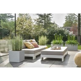 Jardinera Elho Vivo Next Square 40 - Gris - Ø 39 x H 38 cm - interior/exterior - 100% reciclado