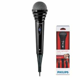 Philips SBCMD110 Micrófono Dinámico Omnidireccional con Guardavientos para Karaoke, Cable 1.5m, Conexión 3.5/6.3mm Precio: 16.89000038. SKU: S6503235