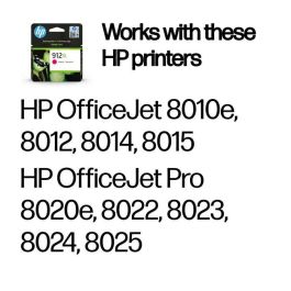 HP 912XL Cartucho de Tinta Original Alto Rendimiento Magenta, Calidad Profesional y Colores Vibrantes
