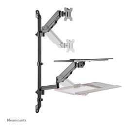 Neomounts WL90-325BL1 Soporte de Pared Móvil para Monitor 17-32", 9 kg, Resorte de Gas, Rotación 360°, Inclinación, Negro - Soporte de Trabajo de Pie/Sentado