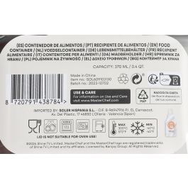 Masterchef Fiambrera Hermética Rectangular 370 ml (12 Unidades)