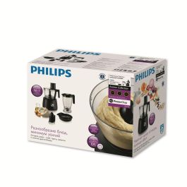 Philips HR7776/90 Robot de Cocina Multifunción 1000W con Amasadora, 3.4L Tazón, 1.5L Licuadora, 12 Velocidades - Negro