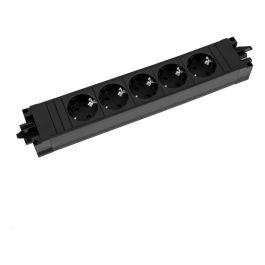 Bachmann 906.18821 - Base de enchufe STEP 5 tomas Schuko (Tipo F) negro mate, IP20, 16A, 250V, 50Hz, universal Precio: 27.9873. SKU: B1FDQLBVQA
