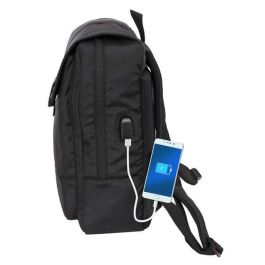 Mochila Safta Con Solapa Portatil 13,3''+Usb F.C. Barcelona Premium Black 120x290x390 mm