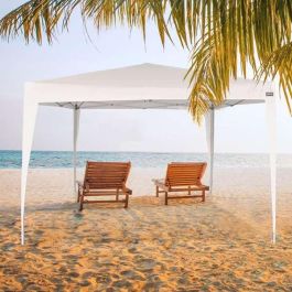 Cenador plegable poliester blanco aktive 300x300x250 cm Cenador plegable poliester blanco aktive 300x300x250 cm