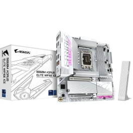 Gigabyte B860M AORUS ELITE WF6E ICE Placa base Intel B860 LGA 1851 DDR5 Wi-Fi 6E Micro ATX